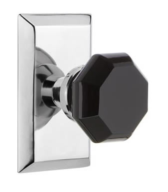 Nostalgic Warehouse Studio Plate with Black Waldorf Knob