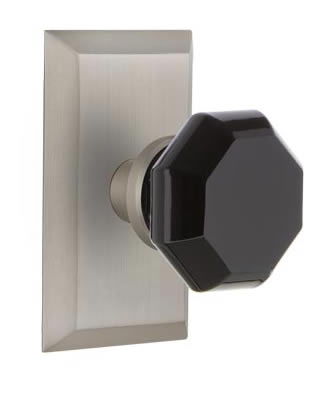 Nostalgic Warehouse Studio Plate with Black Waldorf Knob