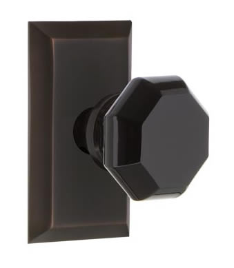 Nostalgic Warehouse Studio Plate with Black Waldorf Knob