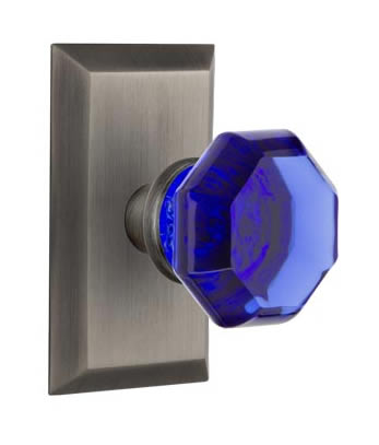 Nostalgic Warehouse Studio Plate with Cobalt Waldorf Knob