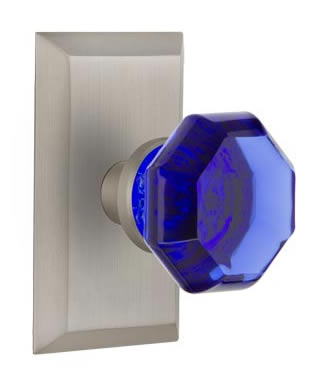 Nostalgic Warehouse Studio Plate with Cobalt Waldorf Knob