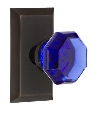 Nostalgic Warehouse Studio Plate with Cobalt Waldorf Knob