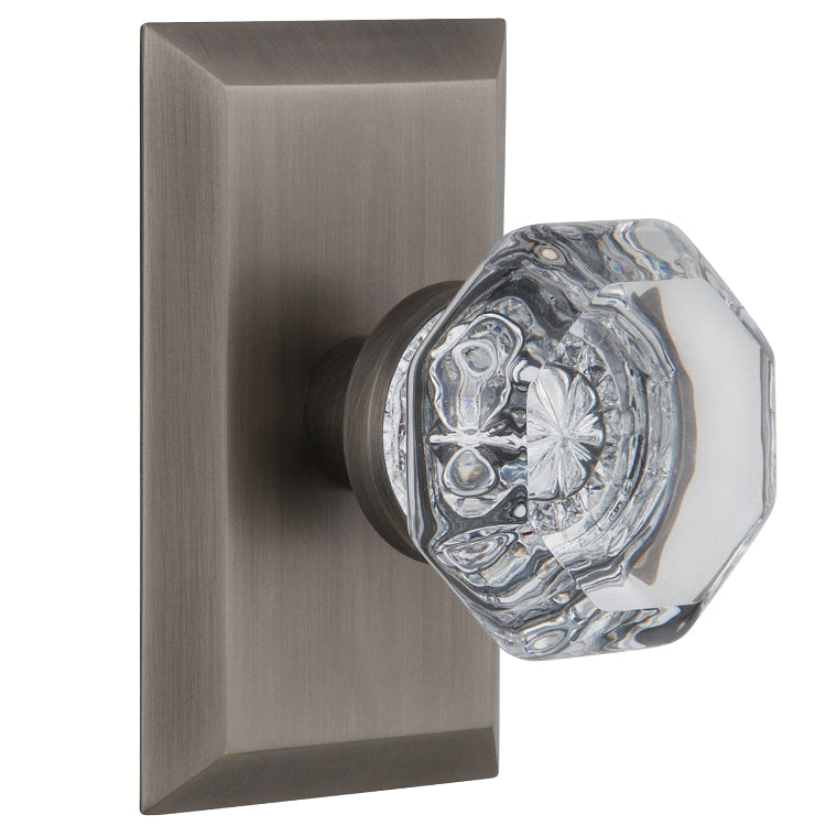 Nostalgic Warehouse Waldorf Knob with Studio Plate - Antique pewter
