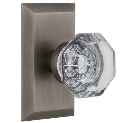 Nostalgic Warehouse Waldorf Knob with Studio Plate - Antique pewter