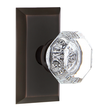Nostalgic Warehouse Waldorf Knob with Studio Plate - Timeless Bronze