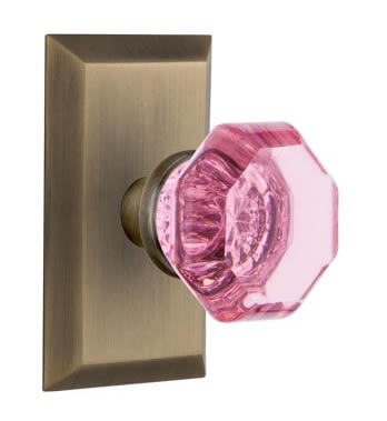 Nostalgic Warehouse Studio Plate with Pink Waldorf Knob