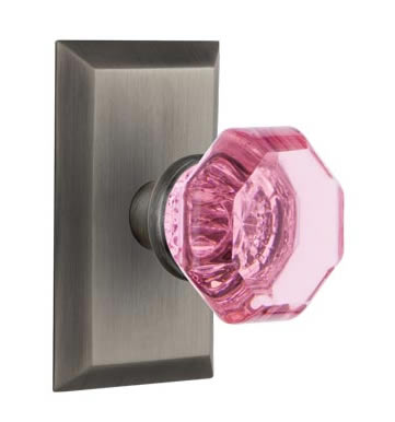 Nostalgic Warehouse Studio Plate with Pink Waldorf Knob