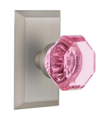 Nostalgic Warehouse Studio Plate with Pink Waldorf Knob