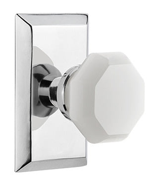 Nostalgic Warehouse Studio Plate with White Waldorf Knob