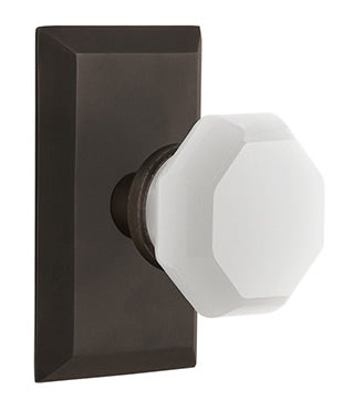 Nostalgic Warehouse Studio Plate with White Waldorf Knob