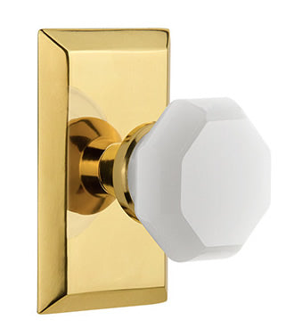 Nostalgic Warehouse Studio Plate with White Waldorf Knob