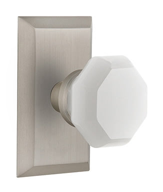 Nostalgic Warehouse Studio Plate with White Waldorf Knob