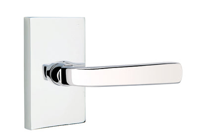 Emtek Sion Lever Handle with Modern Rectangular Rosette
