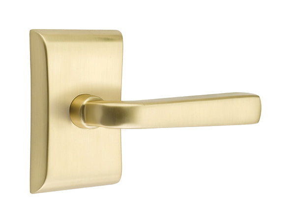 Emtek Sion Lever Satin Brass-Neos Rosette
