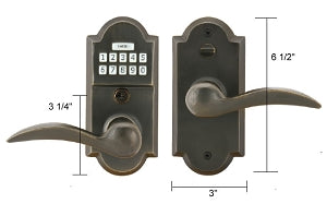 Emtek Keyless Leverset Measurements