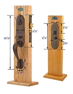Emtek Memphis Mortise Entrance Handleset Measurements