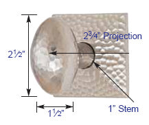 Emtek Hammered Door Knob Measurements