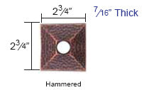 Emtek Hammered Rosette Measurements