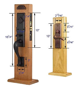 Emtek Rectangular Monolithic Mortise Entrance Handleset