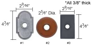 Emtek Wrought Steel Rosette Measurements
