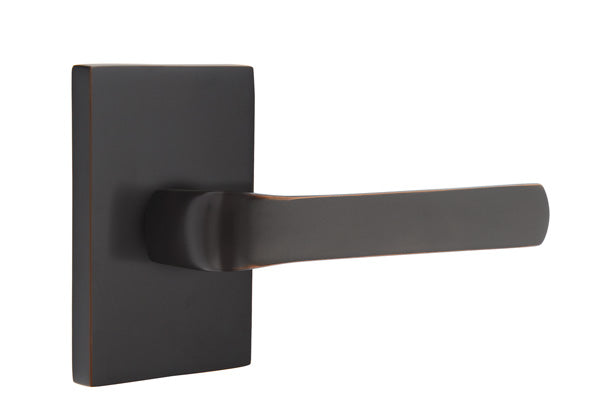 Emtek Spencer Interior Mortise Lever with Modern Rectangular Rosette