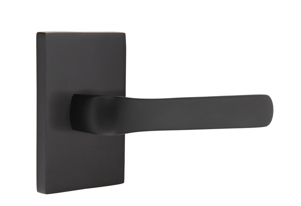 Emtek Spencer Interior Mortise Lever with Modern Rectangular Rosette