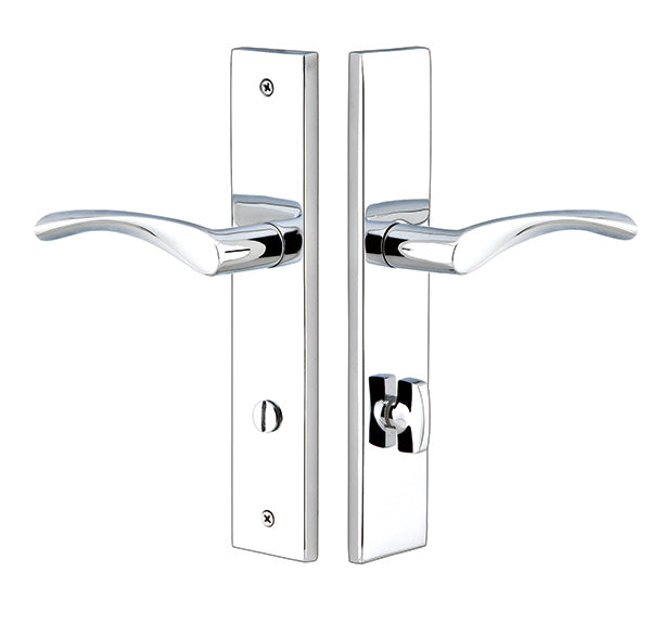 Emtek Stretto Privacy Sideplate Lock - Polished Chrome