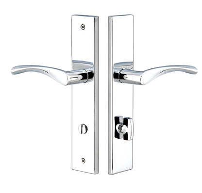 Emtek Stretto Privacy Sideplate Lock - Polished Chrome
