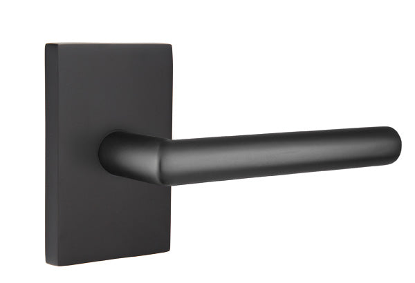 Emtek Stuttgart Modern Lever Handle with Modern Rectangular Rosette