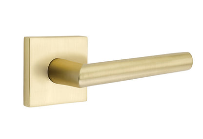 Emtek Stuttgart Lever - Square Rosette - Satin Brass