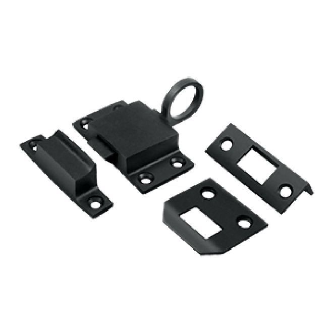 Deltana Solid Brass Transom Catch - Flat Black