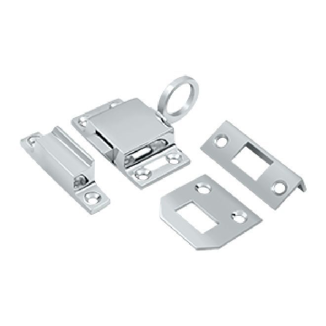 Deltana Solid Brass Transom Catch - Polished Chrome