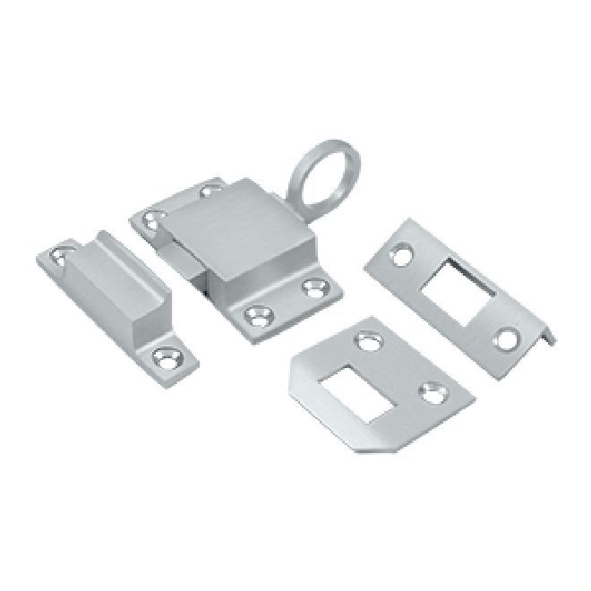 Deltana Solid Brass Transom Catch - Satin Chrome