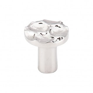 Top Knobs Cobblestone Round Knob Small in Polished Nickel