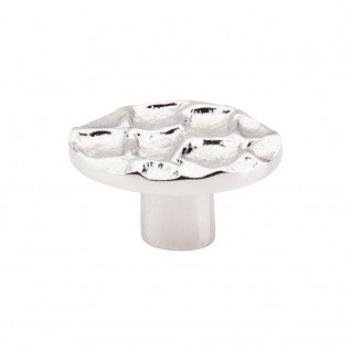 Top Knobs Cobblestone Oval Knob Small in Polished Nickel