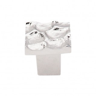 Top Knobs Cobblestone Square Knob Large in Polished Nickel