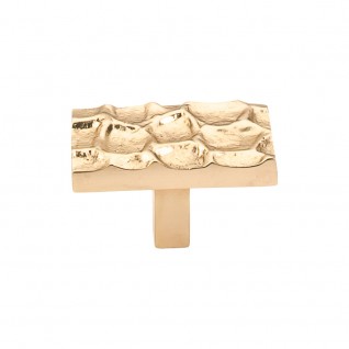Top Knobs Cobblestone Rectangle Knob in Polished Brass