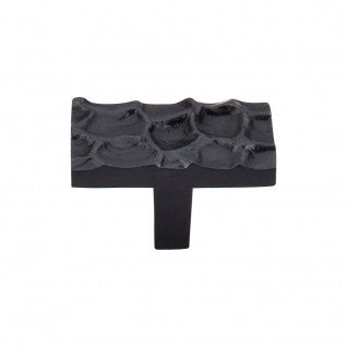 Top Knobs Cobblestone Rectangle Knob in Coal Black