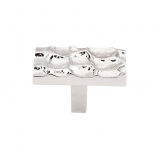 Top Knobs Cobblestone Rectangle Knob in Polished Nickel