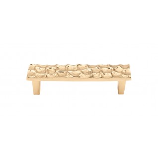 Top Knobs Cobblestone Pull in Polished Brass