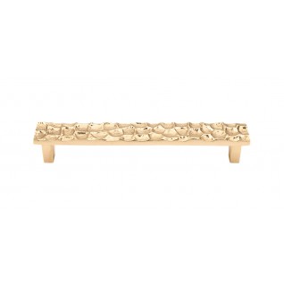 Top Knobs Cobblestone Pull in Polished Brass