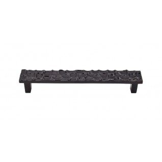 Top Knobs Cobblestone Pull in Coal Black