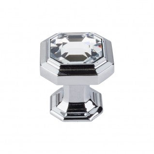 Top Knobs Chareau Crystal Emerald Knob in Polished Chrome