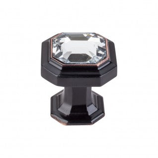 Top Knobs Chareau Crystal Emerald Knob in Tuscan Bronze