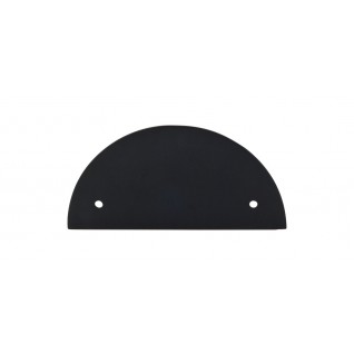 Top Knobs Sanctuary Half Circle Backplate in Flat Black