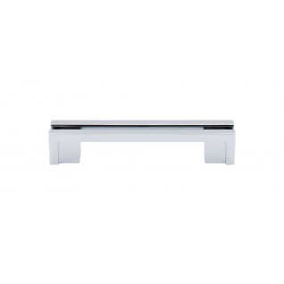 Top Knobs TK55PC Sanctuary I Flat Rail Pull 3 1/2 Inch CC Polished Chrome