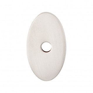 Top Knobs Sanctuary Oval Backplate Small in Brushed Satin Nickel
