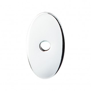 Top Knobs Sanctuary Oval Backplate Small  in Polished Chrome