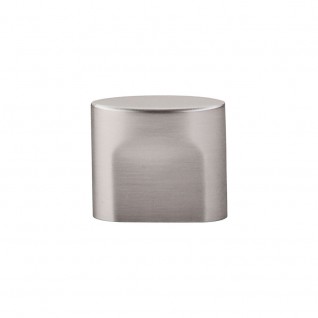 Top Knobs Sanctuary Oval Slot Knob Small in Brushed Satin Nickel