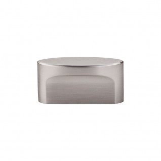 Top Knobs Sanctuary Oval Slot Knob Medium in Brushed Satin Nickel